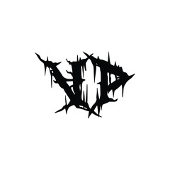 VP monogram logo design letter text name symbol monochrome logotype alphabet character simple logo