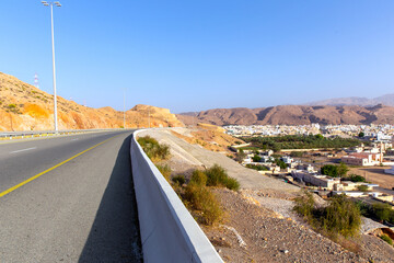 Scenic view of the city of Qurayyat. Sultanate of Oman