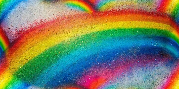 Pastel Rainbow Background with Chalk Spray Paint Texture - Candid Photography Stock Photo