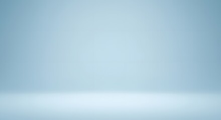 light blue studio room background.
