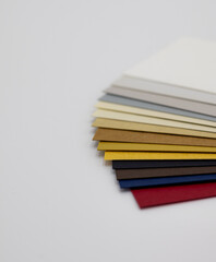 multicolored paper for business cards, office supplies