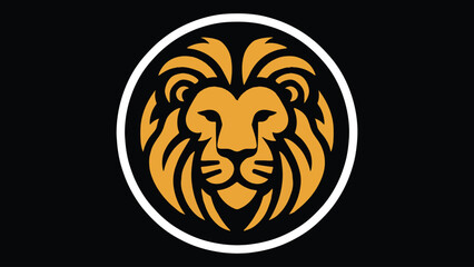 Minimalist logo inspired by a lion's head and the letter v