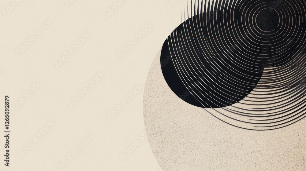 Poster elegant abstract background with overlapping circles and minimalist design