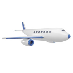 Isolated 3D Render Airplane Illustration