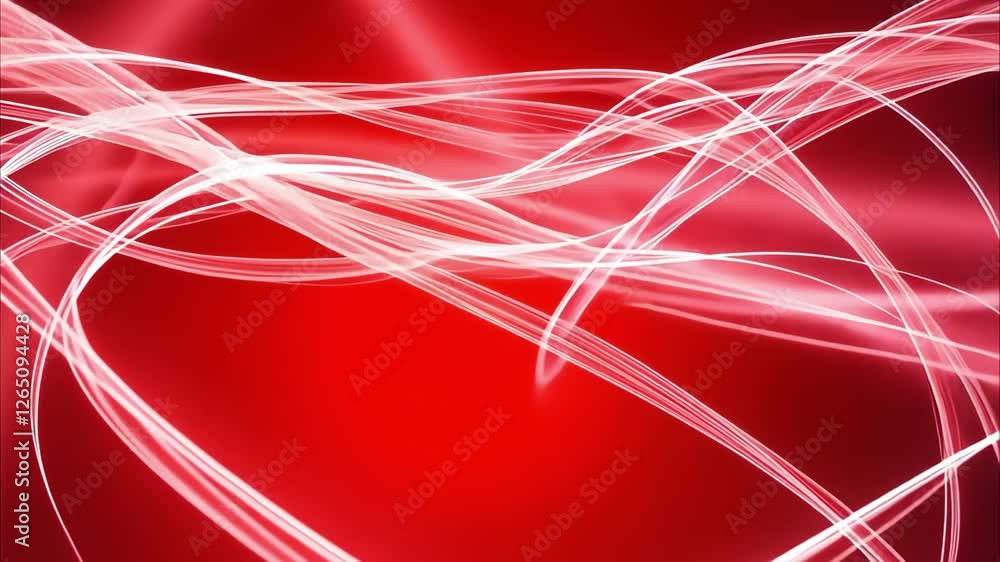 Aufkleber a vibrant abstract image featuring swirling lines and patterns in shades of red and white.