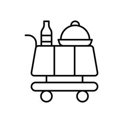 Room Service  vector icon stock illustration