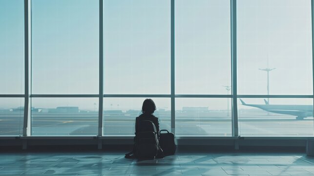A lonely immigrant watches people pass by, feeling invisible and disconnected.