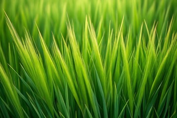 Naklejka premium Vibrant Green Grass Textures: Nature's Beauty on Display in Every Blade and Leafy Detail