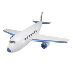 3D Rendering of Airplane Illustration