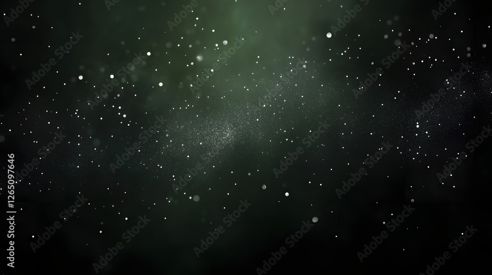 Canvas Prints ethereal green space with sparkling lights abstract background for dreamy and cosmic designs