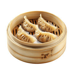Steamed Dumplings in Bamboo Steamer