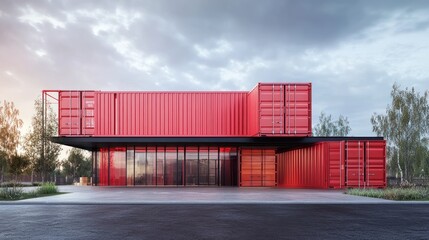 Innovative Architecture: A Modern Building Constructed from Shipping Containers