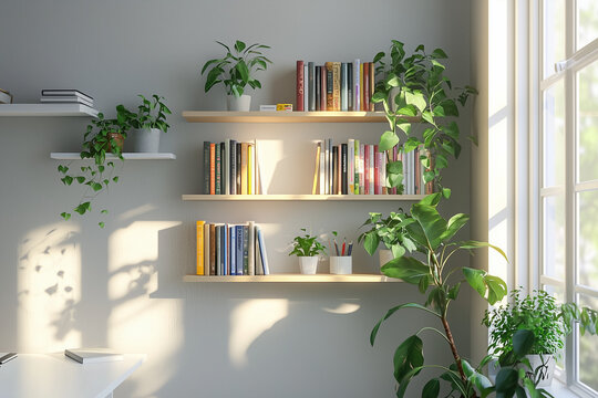 Home furniture with greenery as a background