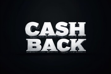 Obraz premium Vector emblem for cash back highlighting financial benefits against a black background