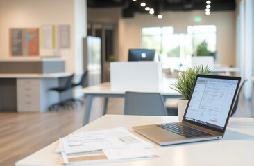 Naklejka premium Blurred Office background