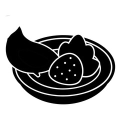Silhouette vector of a delicious chick