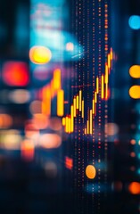 Fototapeta premium Stock market trading graph going down
