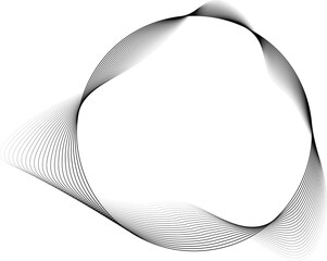 Circle blend line halftone liquid shape for frame, logo, symbol, icon