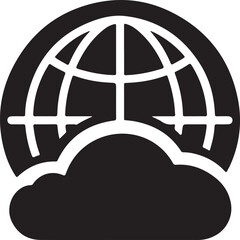 cloud global eps vector illustration