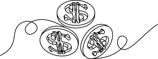 ilustration background coin dolar