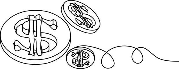 ilustration background coin dolar