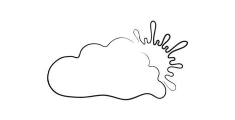 Sun and cloud line art