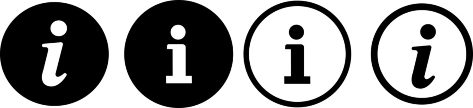 information icon set. info button. info symbol flat style. Information icon collection. Info icons  Info Point Icon Black. Help Logo. Info simple set vector icon.