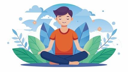 His relaxed posture and gentle smile suggest a feeling of peace and fulfillment.