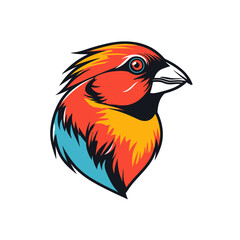 Obraz premium vector illustration of a colorful bird