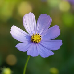 Delicate lavender bloom shines in the soft glow of a summer evening garden