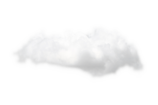White cloud on transparent sky, one white cloud and sky in PNG isolated on transparent background