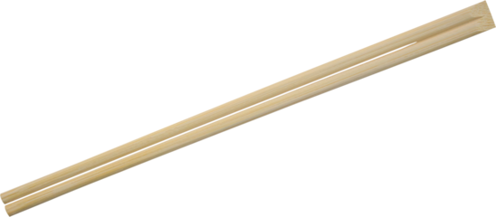 wooden chopsticks isolated on white background