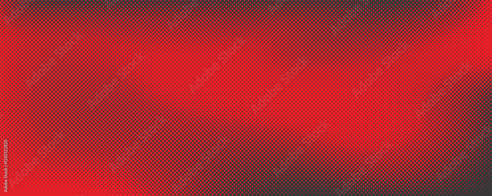 Aufkleber Half tone dots gradient texture abstract background. Abstract red halftone dotted pattern background. Retro texture overlay grunge illustration.