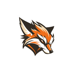 Obraz premium Fox head mascot logo vector illustration