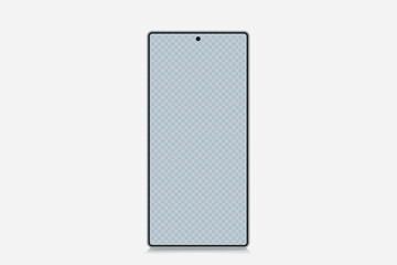 Realistic smartphone with transparent screens. Smartphone mockup