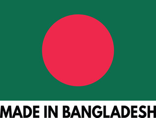 Made in Bangladesh icon . Bangladesh product label icon . Vector illustration