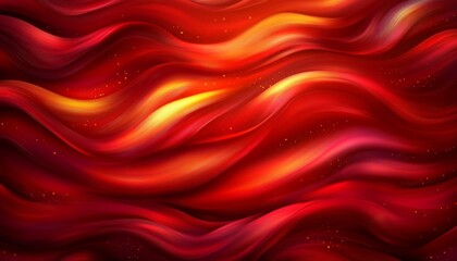 Obraz premium Abstract Red Flowing Lines Background, Dynamic Gradient, Wave Pattern with Smooth Converging Curves