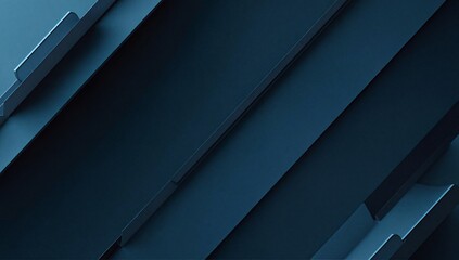 Fototapeta premium This image features deep blue layers arranged with smooth lines, conveying a sense of depth, calmness, and artistic sophistication in a contemporary design context.