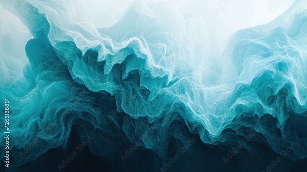 Poster abstract background with a gradient of soft blue and turquoise shades.