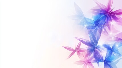 Obraz premium Colorful abstract floral design with soft gradients and sparkles, suitable for backgrounds or wallpapers