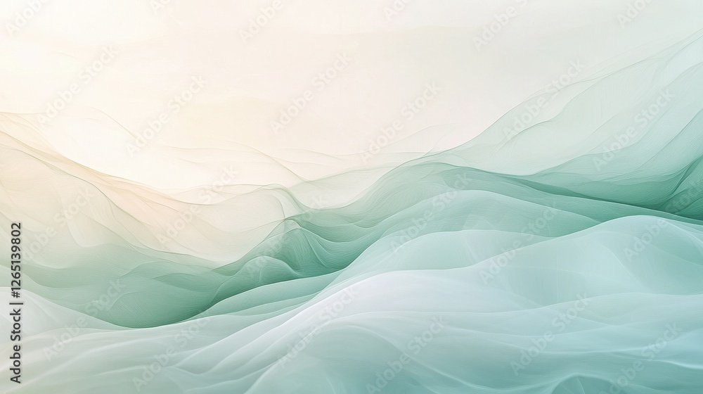 Poster abstract pc desktop background with soft waves and lines in pastel colors