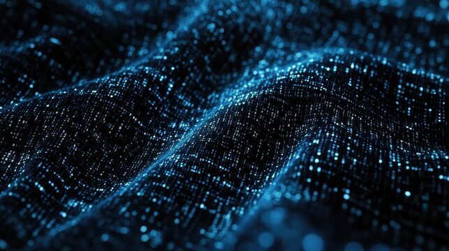 technology, future, programming and matrix - black blue binary system code background