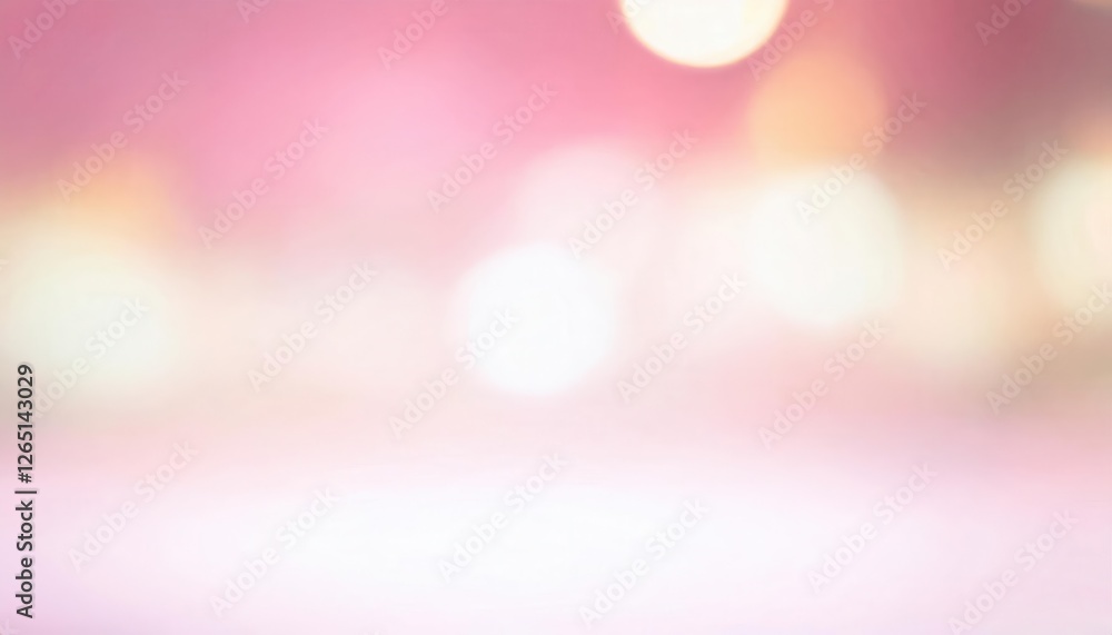 Aufkleber soft pink pastel bokeh background with blurred light circles for product display, event design, or b