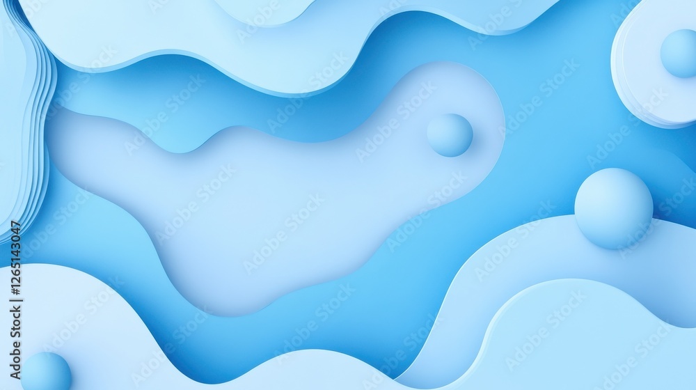 Poster vector light blue background with smooth gradients and simple shapes, ideal for web and graphic desi