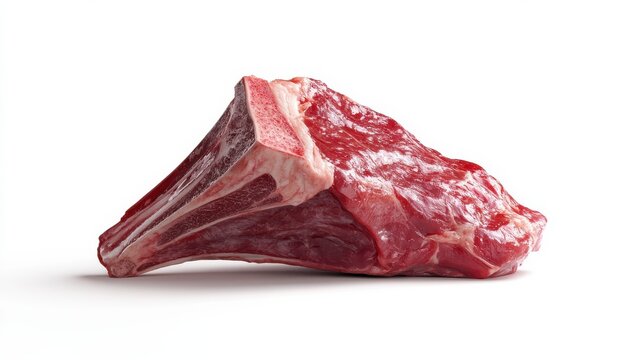 raw t-bone steak isolated on white background - Powered by Adobe