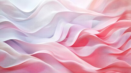 Obraz premium Minimalist concept of synchronized cilia, represented by geometric waves and smooth lines