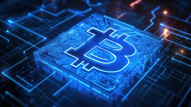 Blockchain technology futuristic hud background with blockchain polygon peer to peer network. Global cryptocurrency blockchain business banner concept.