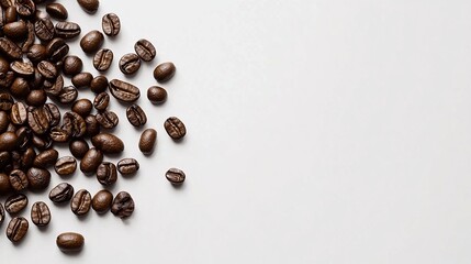 Coffee beans isolated on a white background 