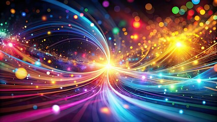 Modern Techno Particle Design - Low Light Shallow Depth