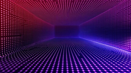 Abstract cyber space environment background. Digital particles grid virtual reality. Graphic concept for your design